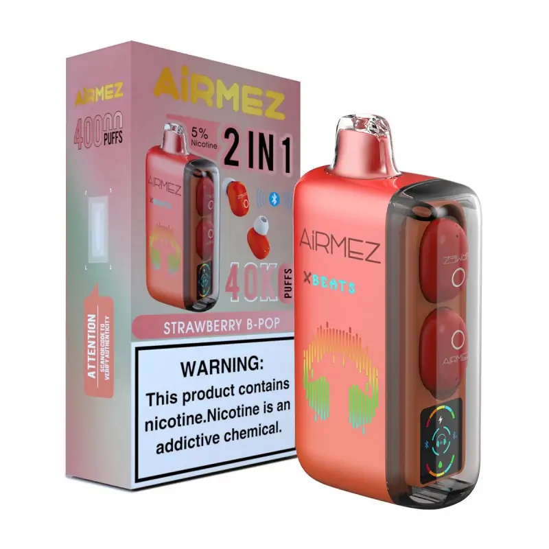 Airmez Xbeats 40K disposable vape with high puff count and rechargeable design