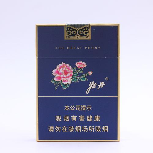 The Great Peony blue cigarette pack with floral packaging design